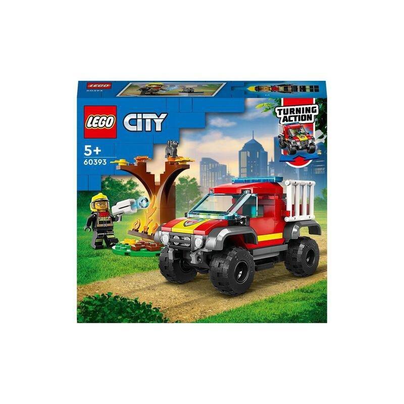LEGO City 4x4 Fire Engine Rescue Building Toy Set 60393 (97 Pieces), , large image number 5