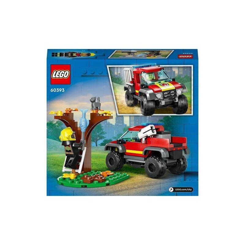LEGO City 4x4 Fire Engine Rescue Building Toy Set 60393 (97 Pieces), , large image number 6