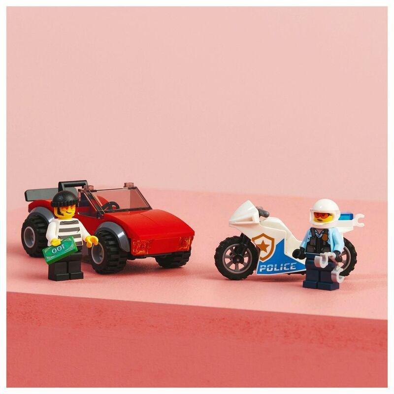 LEGO City Police Bike Car Chase Building Toy Set 60392 (59 Pieces), , large image number 1