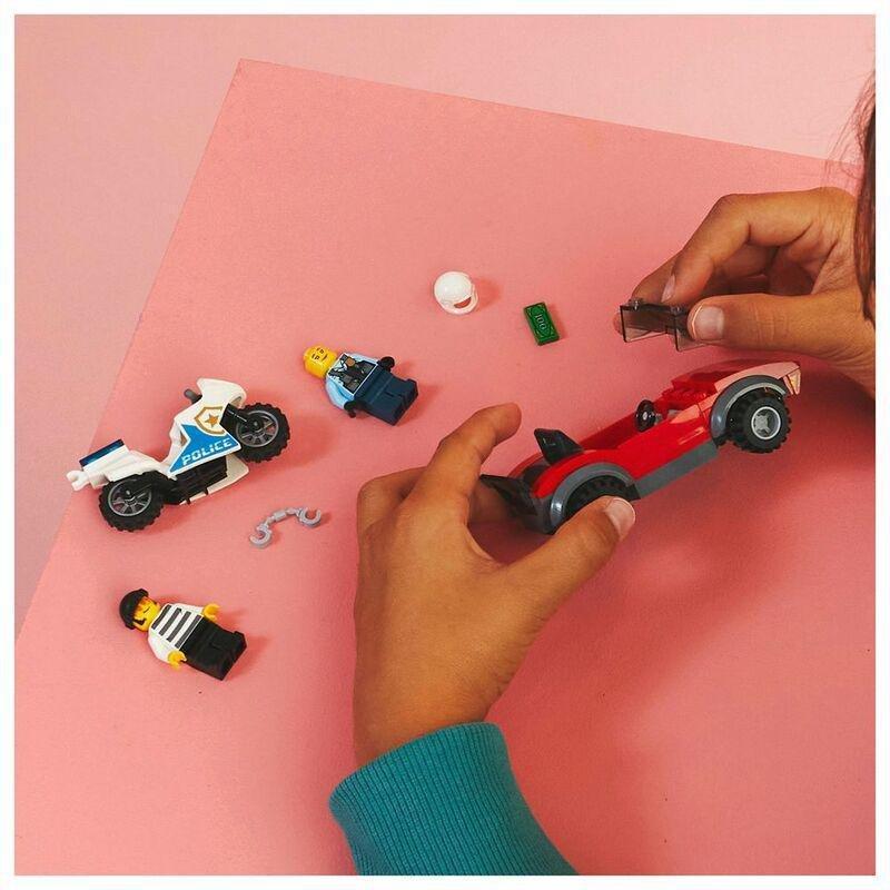 LEGO City Police Bike Car Chase Building Toy Set 60392 (59 Pieces), , large image number 2