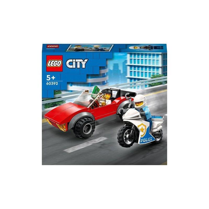 LEGO City Police Bike Car Chase Building Toy Set 60392 (59 Pieces), , large image number 5