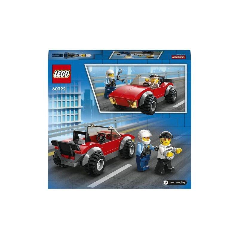 LEGO City Police Bike Car Chase Building Toy Set 60392 (59 Pieces), , large image number 6