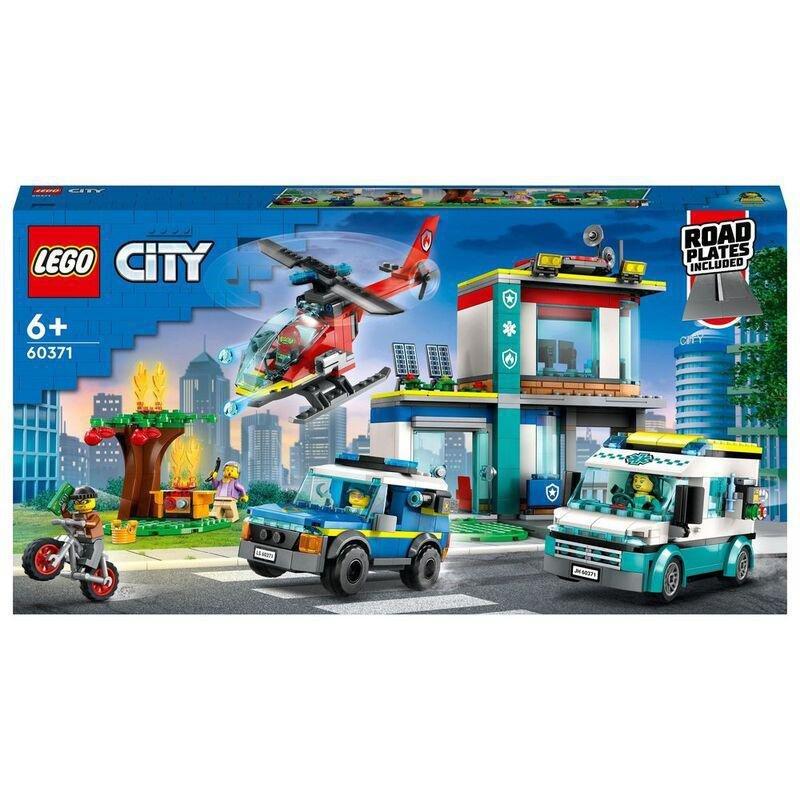LEGO City Emergency Vehicles HQ Building Toy Set 60371 (681 Pieces), , large image number 2