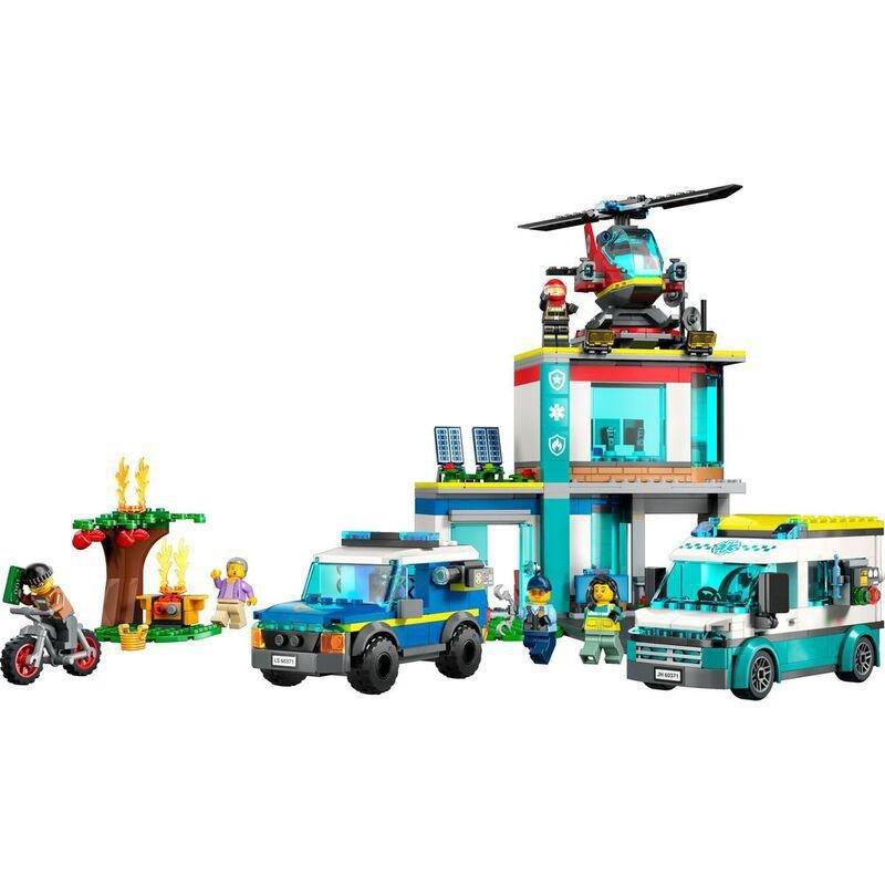 LEGO City Emergency Vehicles HQ Building Toy Set 60371 (681 Pieces), , large image number 4