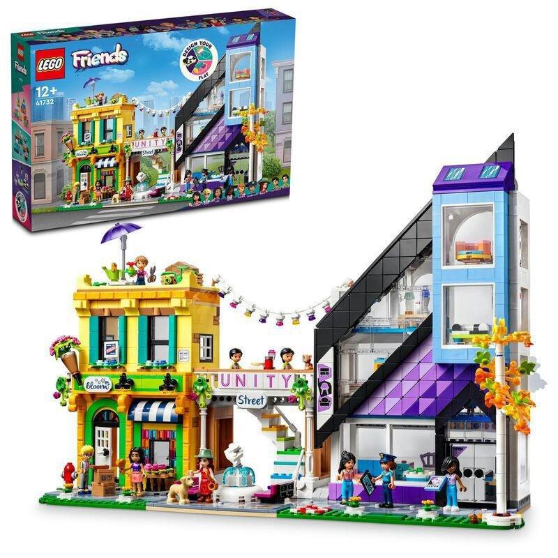 LEGO Friends Downtown Flower and Design Stores Building Toy Set 41732 (1971 Pieces), , large image number 0
