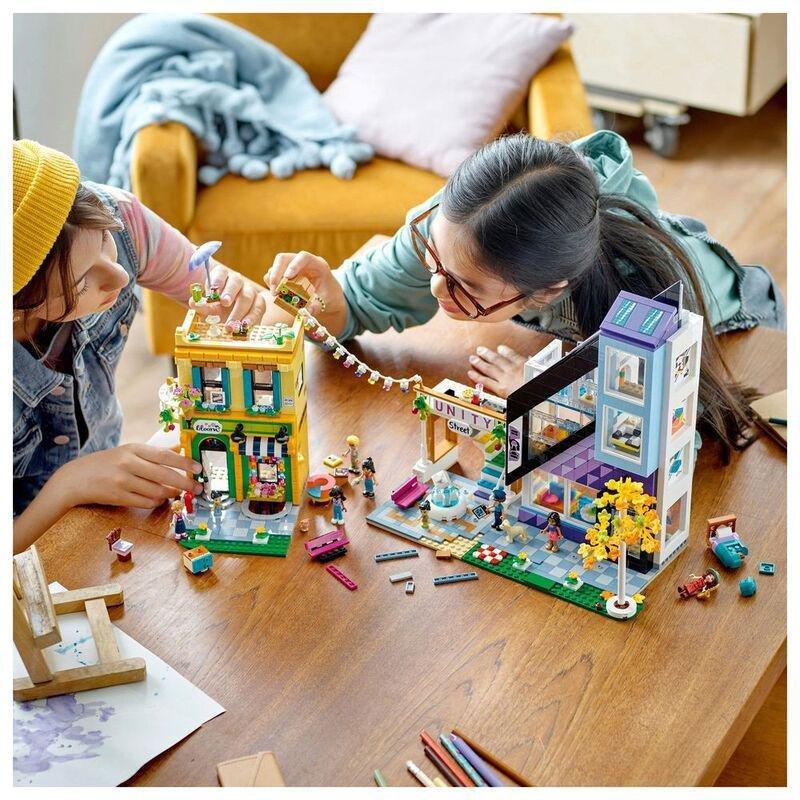 LEGO Friends Downtown Flower and Design Stores Building Toy Set 41732 (1971 Pieces), , large image number 1
