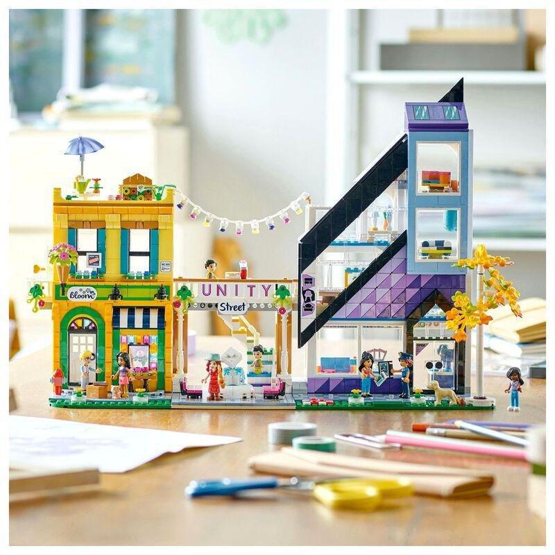 LEGO Friends Downtown Flower and Design Stores Building Toy Set 41732 (1971 Pieces), , large image number 2