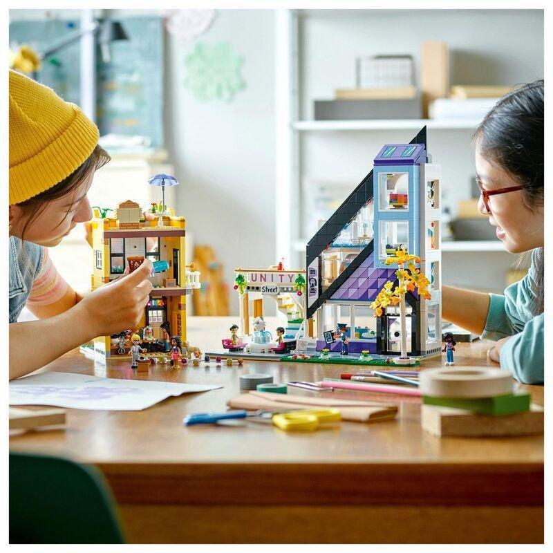 LEGO Friends Downtown Flower and Design Stores Building Toy Set 41732 (1971 Pieces), , large image number 5