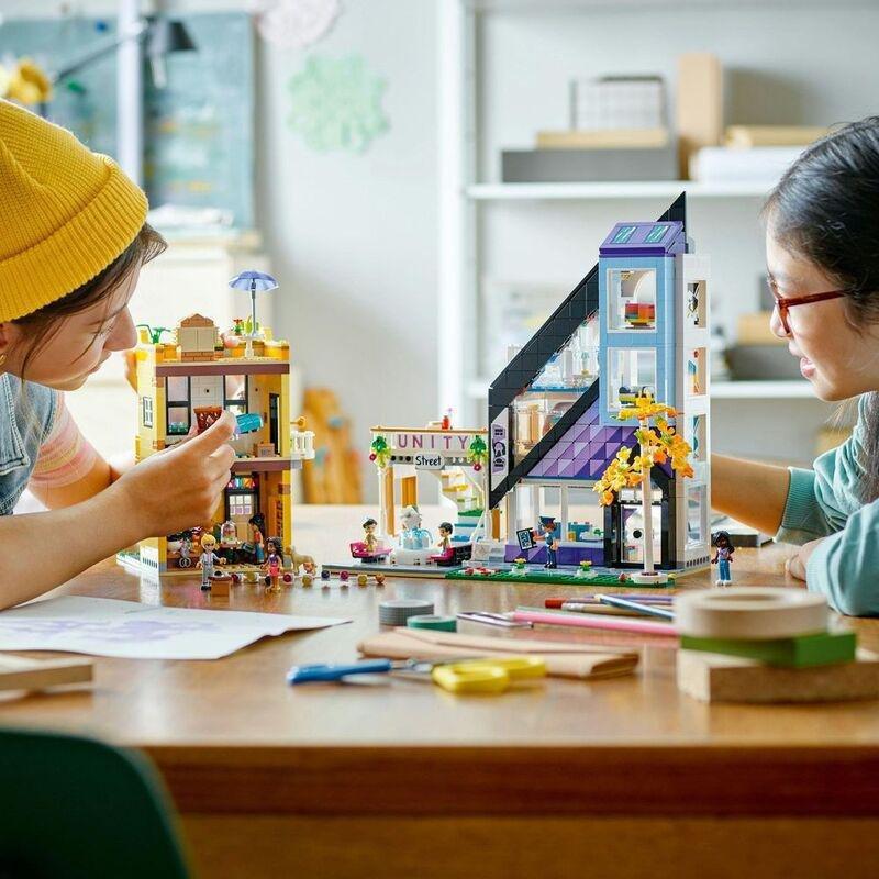 LEGO Friends Downtown Flower and Design Stores Building Toy Set 41732 (1971 Pieces), , large image number 7