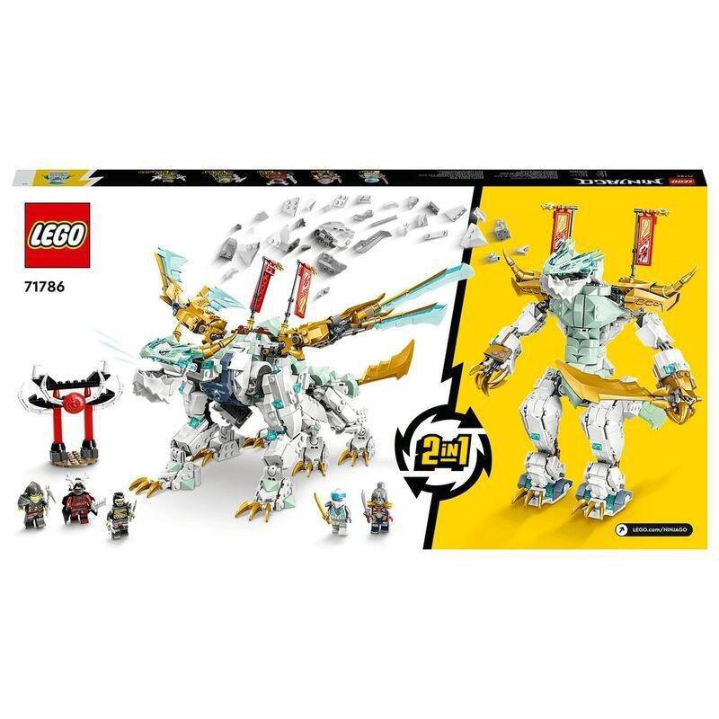 LEGO NINJAGO Zane&rsquo;s Ice Dragon Creature Building Toy Set 71786 (973 Pieces), , large image number 6