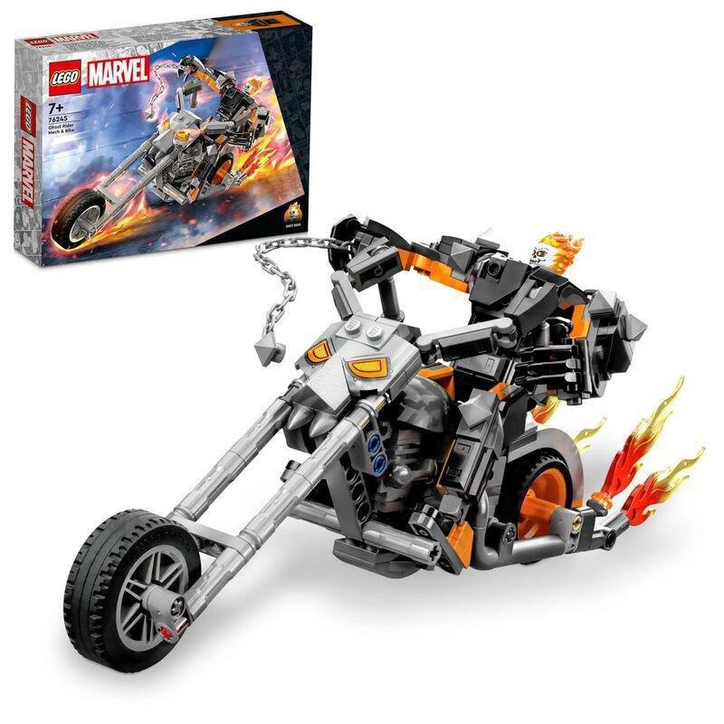 LEGO Marvel Ghost Rider Mech & Bike Building Toy Set 76245 (264 Pieces), , large image number 0