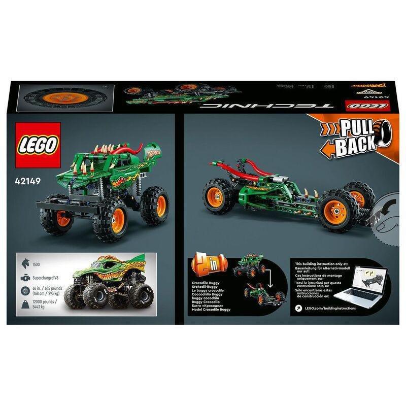 LEGO Technic Monster Jam Dragon Building Toy Set 42149 (217 Pieces), , large image number 4