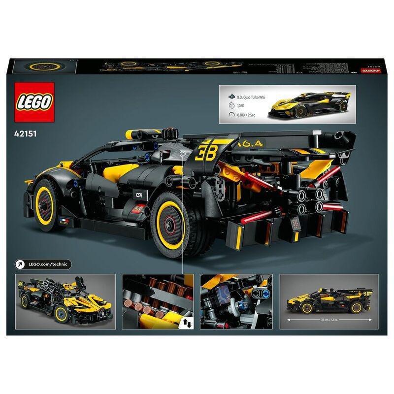 LEGO Technic Bugatti Bolide Building Toy Set 42151 (905 Pieces), , large image number 3