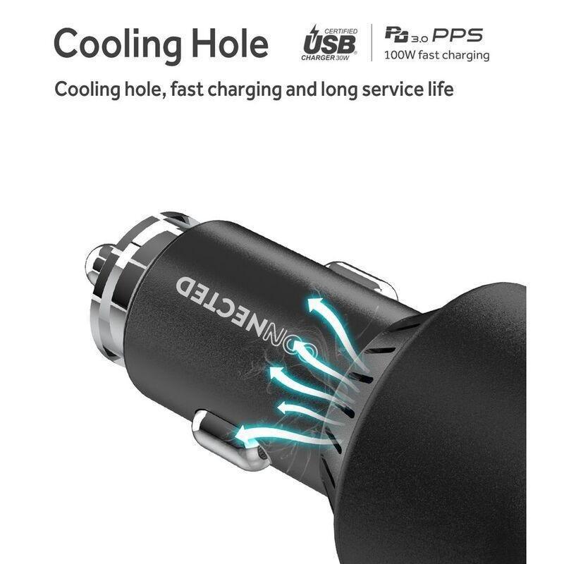 Connected Rocket-130 3-Port Car Charger 130W, , large image number 3