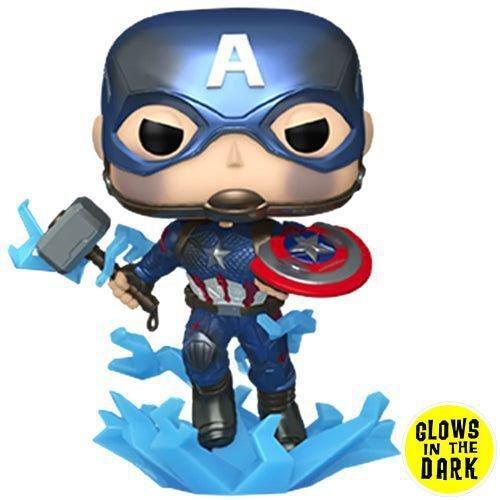 FUNKO - Funko Pop! Marvel Avengers Endgame Captain America With Hammer 3.75-Inch Vinyl Figure (Glows In The Dark)(Mt)