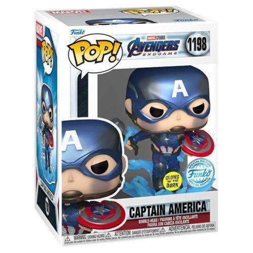 FUNKO - Funko Pop! Marvel Avengers Endgame Captain America With Hammer 3.75-Inch Vinyl Figure (Glows In The Dark)(Mt)