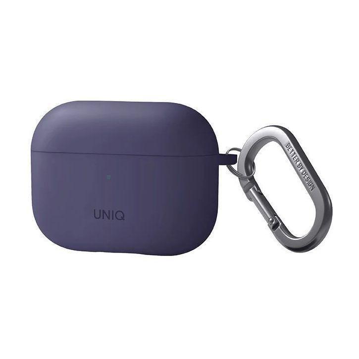 UNIQ - Uniq Nexo Active Hybrid Silicone Case for AirPods Pro (2nd Gen) - Fig (Purple) with Sports Ear Hooks