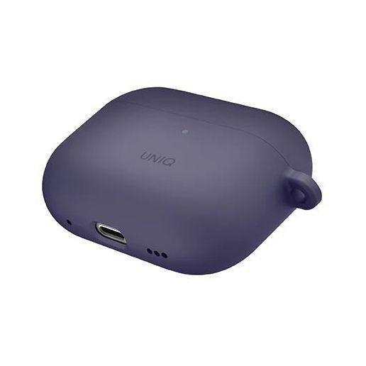 Uniq Nexo Active Hybrid Silicone Case for AirPods Pro (2nd Gen) - Fig (Purple) with Sports Ear Hooks, , large image number 1