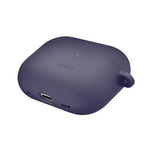 UNIQ - Uniq Nexo Active Hybrid Silicone Case for AirPods Pro (2nd Gen) - Fig (Purple) with Sports Ear Hooks