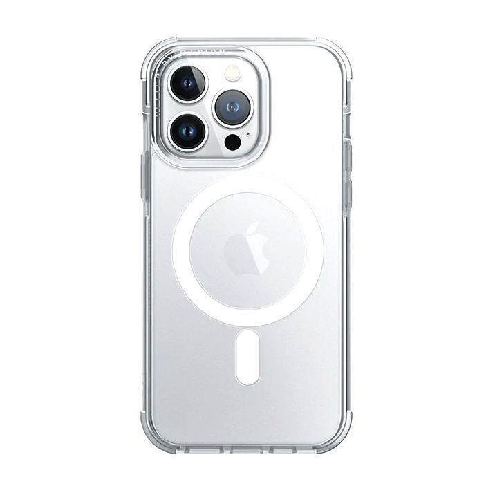 UNIQ - Uniq Hybrid MagClick Charging Combat (AF) Case for iPhone 14 Pro - Dove (Satin Clear)