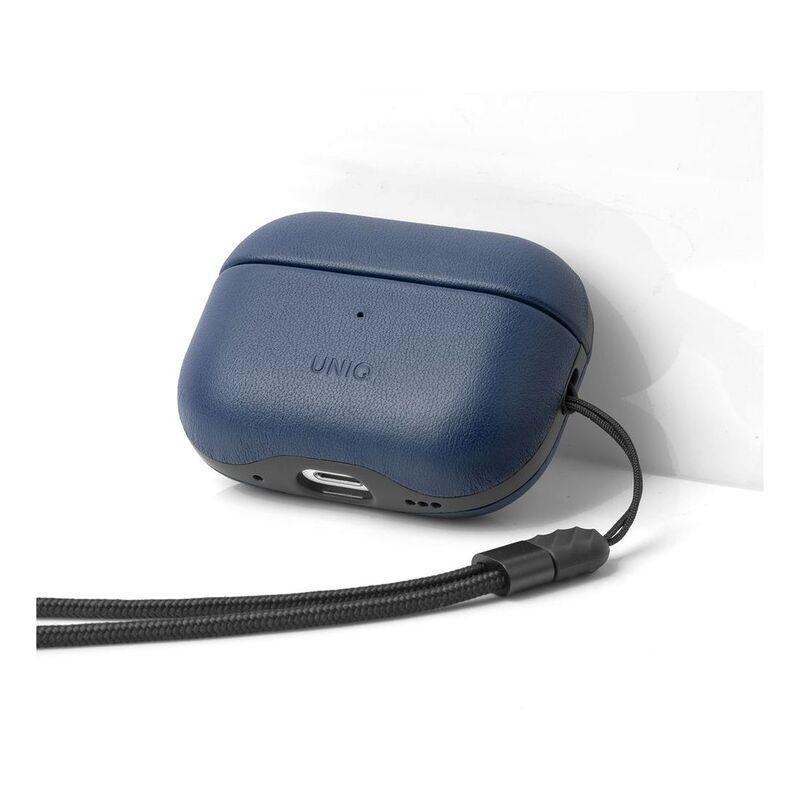 Uniq Terra Genuine Leather Case for AirPods Pro (2nd Gen) - Space Blue (Space Blue), , large image number 1