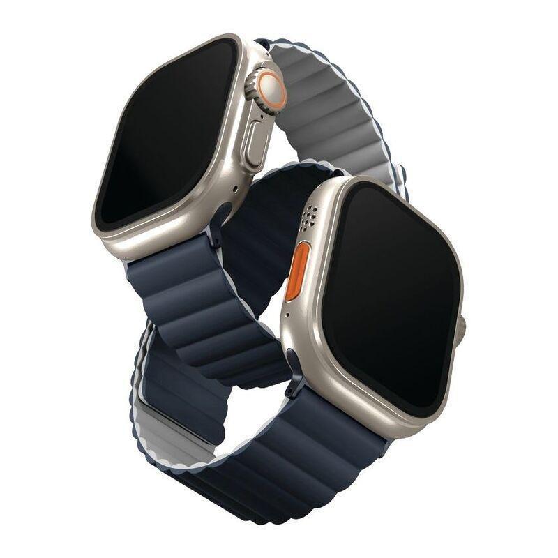 Uniq Revix Reversible Magnetic Strap for Apple Watch 49/45/44/42mmStorm (Storm Blue/ Chalk Grey), , large image number 0