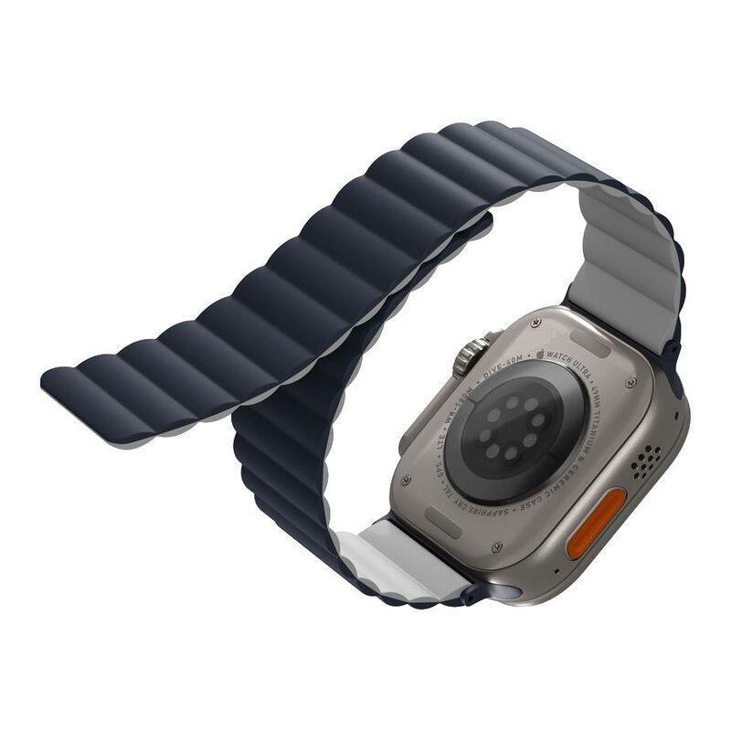 Uniq Revix Reversible Magnetic Strap for Apple Watch 49/45/44/42mmStorm (Storm Blue/ Chalk Grey), , large image number 1
