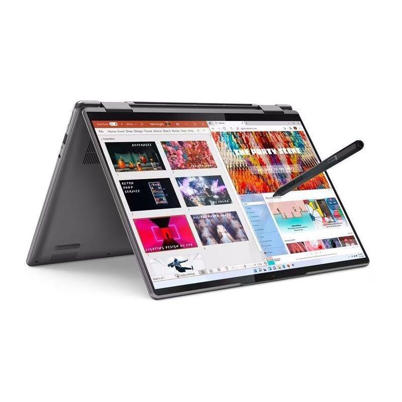 Lenovo Yoga 7 i7-SHD Laptop - 82QE006UAX - Intel Core i7-1260P/16GB/1TB SSD/Intel Iris Xe Graphics/14-inch 2.8K OLED/90Hz/Windows 11 Home - Storm Grey, , large image number 2