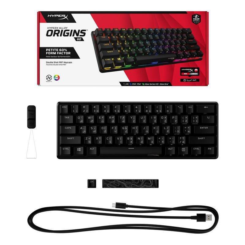 HyperX Alloy Origins 60 Mechanical Gaming Keyboard - HyperX Red Switch (English/Arabic), , large image number 7