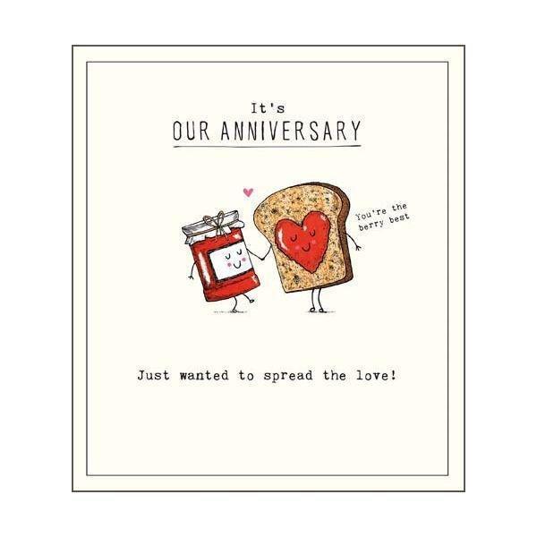 Pigment Etched Spread The Love Jam & Toast Greeting Card (17.6 x 16cm), , large image number 0