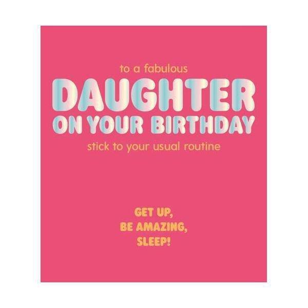 Pigment Fuzzy Duck Fabulous Daughter Usual Routine Greeting Card (17.6 x 16cm), , large image number 0