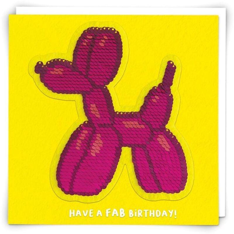 Redback Cards Balloon Dog Happy Birthday Greeting Card (16 X 16 Cm), , large image number 0