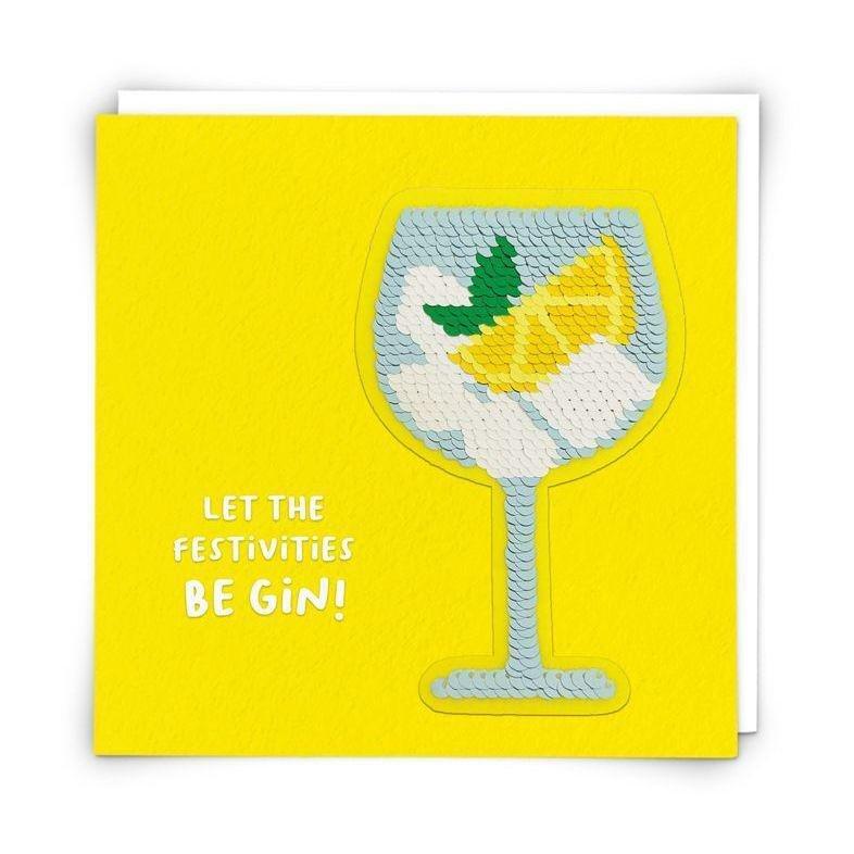 Redback Cards Gin Glass Greeting Card (14 x 14cm), , large image number 0