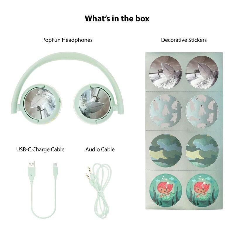 BuddyPhones Pop Fun Wireless HeadPhones - Green, , large image number 3