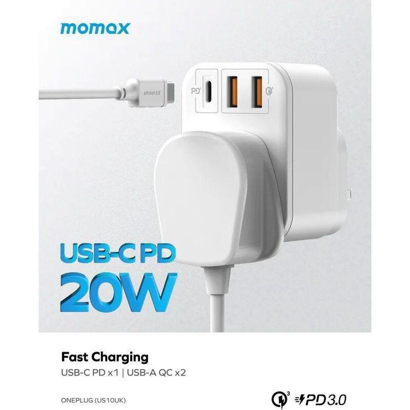 Momax OnePlug Extension Socket with USB (US10UK) - Black, , large image number 1