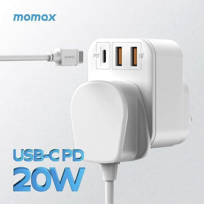 Momax OnePlug Extension Socket with USB (US10UK) - White, , large image number 1
