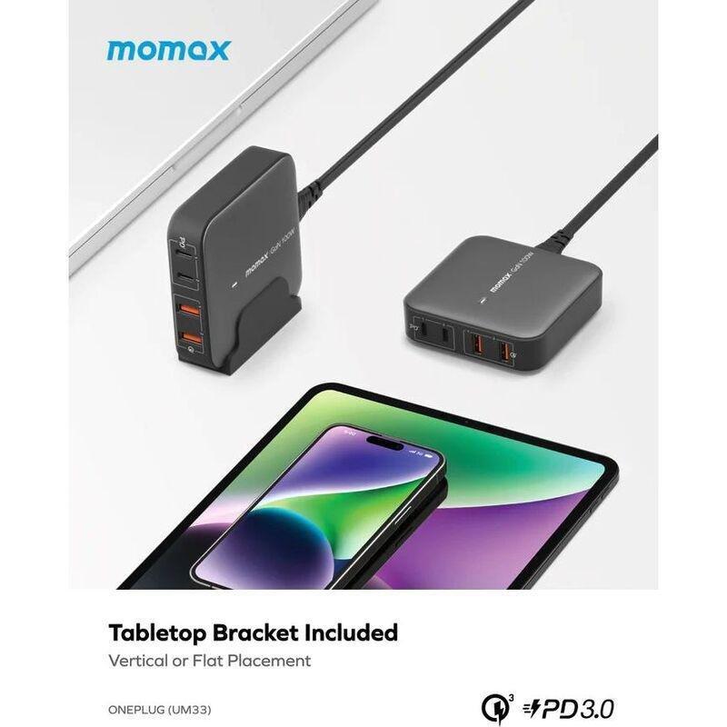 MOMAX - Momax Oneplug 100W 4-Port GaN Desktop Charger - Black