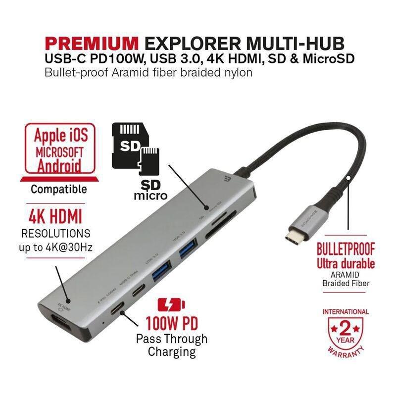 Baykron Premium Explorer 7-in-1 Multi-Hub, , large image number 2
