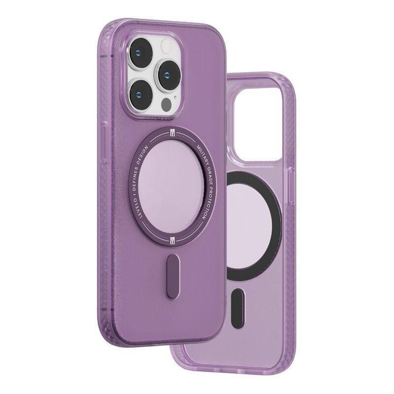 LEVELO - Levelo William MagSafe Case for iPhone 14 Pro - Deep Purple