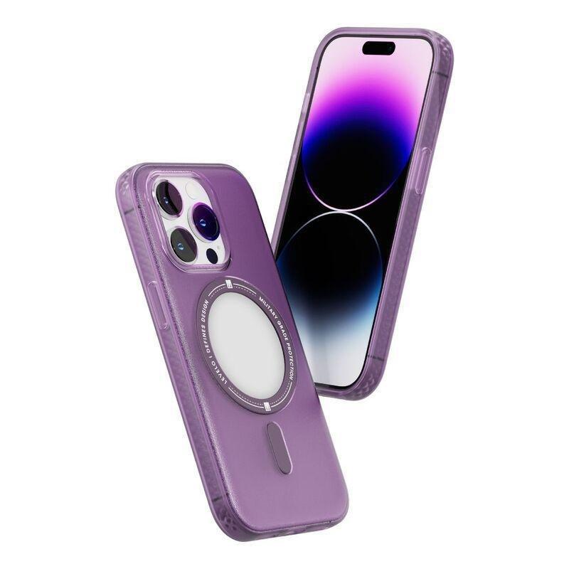 Levelo William MagSafe Case for iPhone 14 Pro - Deep Purple, , large image number 1