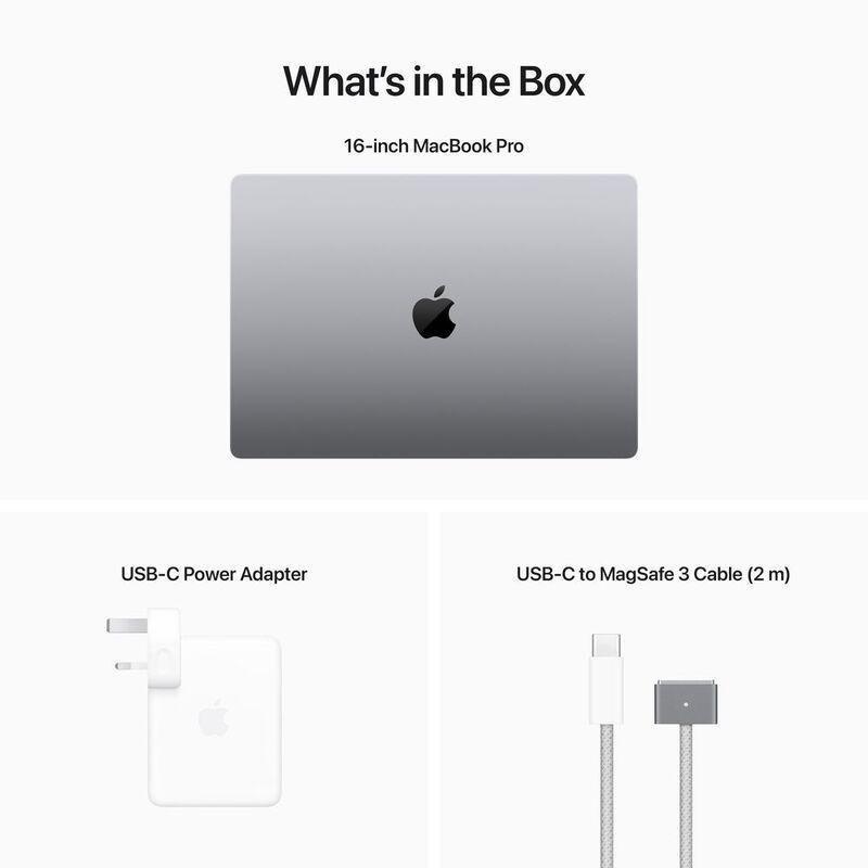 Apple Macbook Pro 16-Inch Apple M2 Chip 12-Core CPU/19-Core GPU/1TB SSD - Space Grey (Arabic/English), , large image number 8