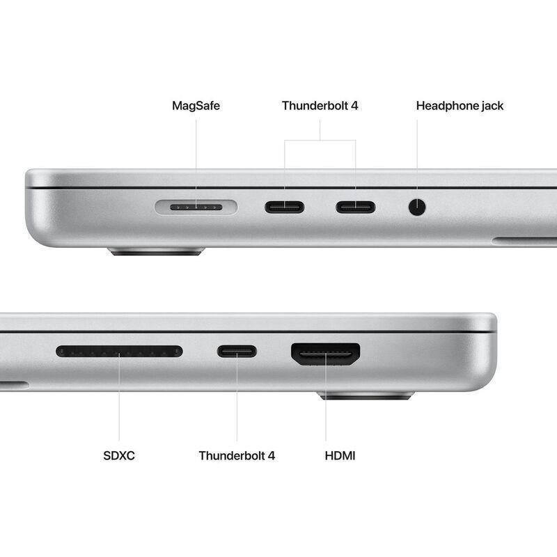 Apple Macbook Pro 16-Inch Apple M2 Pro Chip 12-Core CPU/19-Core GPU/1TB SSD - Silver (Arabic/English), , large image number 5