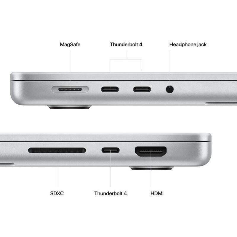 Apple Macbook Pro 14-Inch Apple M2 Pro Chip 10-Core CPU/16-Core GPU/512GB SSD - Silver (Arabic/English), , large image number 5