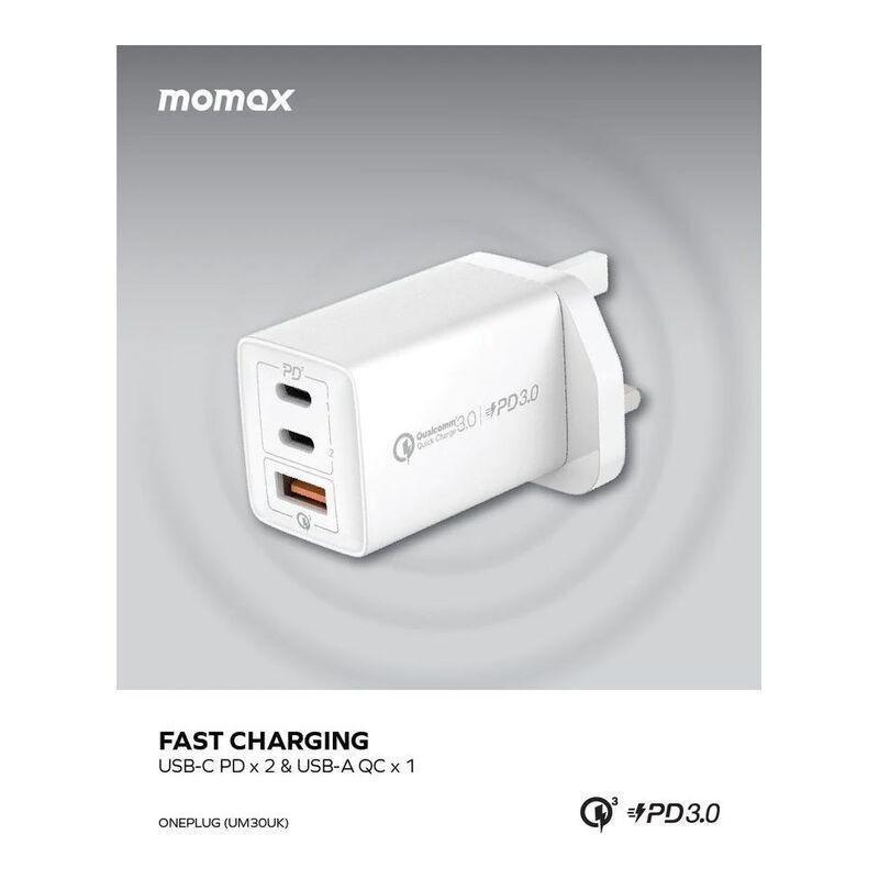 Momax OnePlug 67W 3-Port GaN Charger - Black, , large image number 2