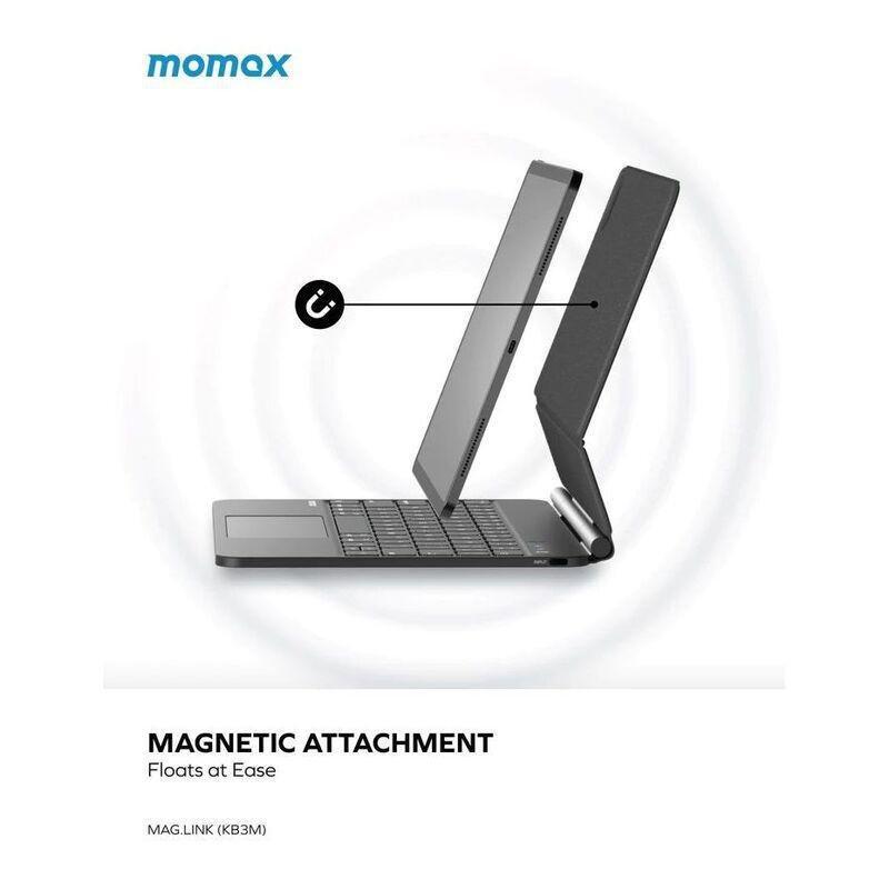 MOMAX - Momax Mag.Link Wireless Magnetic Keyboard for iPad Pro/Air 11-Inch - Space Grey