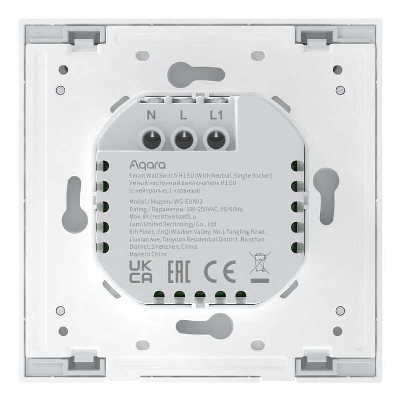 Aqara Smart Wall Switch H1 (With Neutral/Single Rocker), , large image number 2