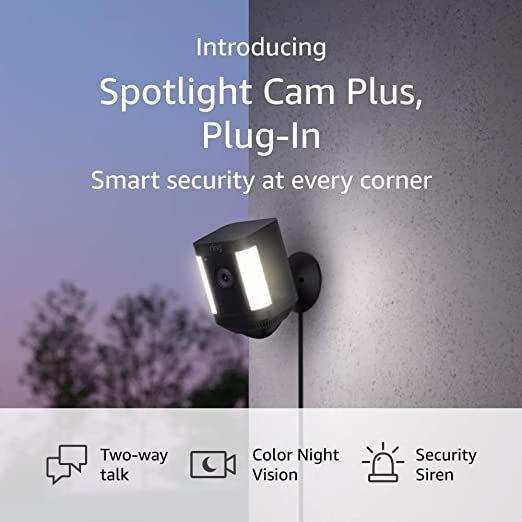 Ring Spotlight Cam Plus - Wired - Black, , large image number 1