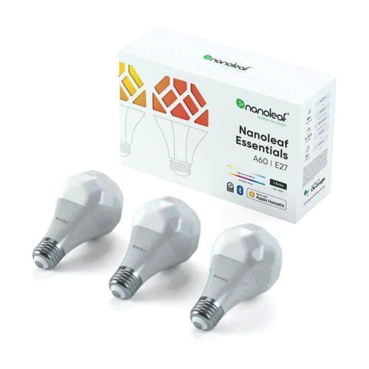 NANOLEAF - Nanoleaf Essentials HomeKit A60/E27 Smart Bulbs (Pack of 3)