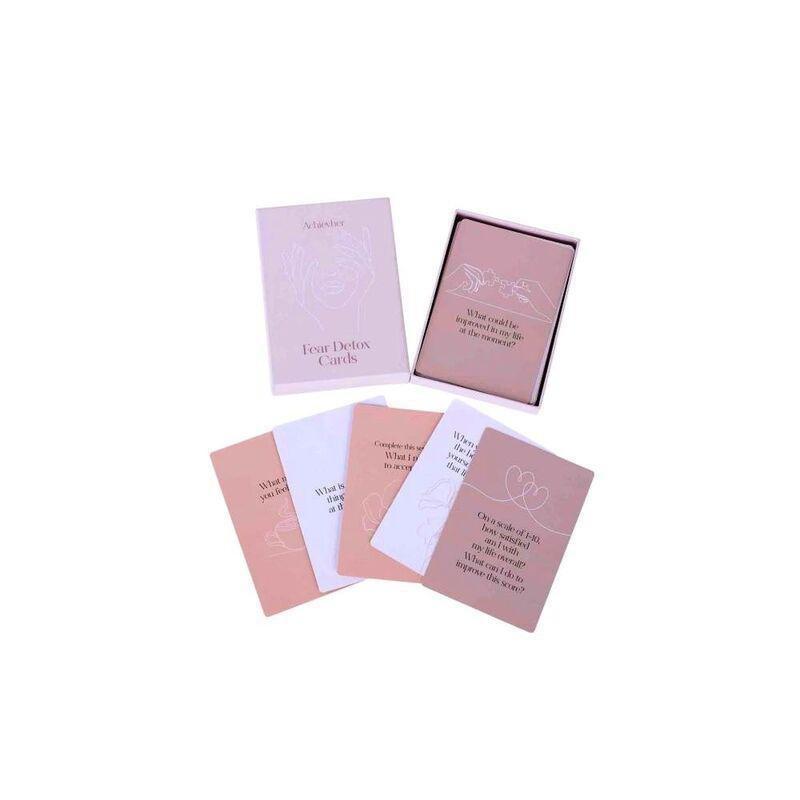 Achievher Fear Detox Motivation Cards - Beige, , large image number 0