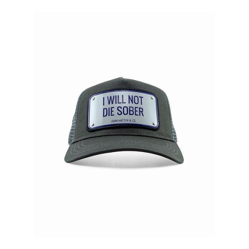 John Hatter I Will Not Die Sober Unisex Cap Grey, , large image number 1
